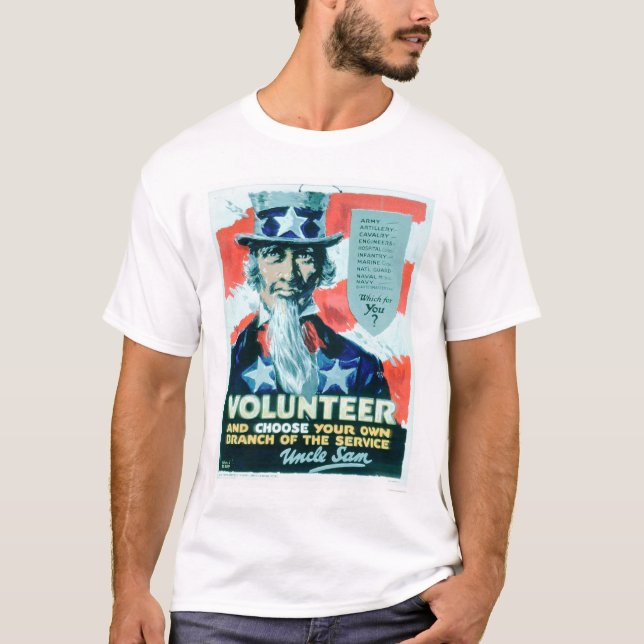 Freiwilliger und wählen Ihre Niederlassung T-Shirt (Vorderseite)