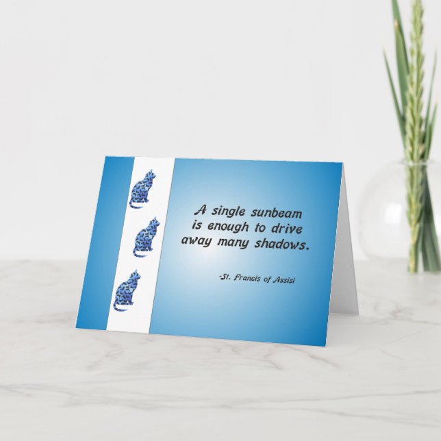 Freiwilliges Anerkennungkatzen-und Sunbeam-Zitat Dankeskarte (Vorderseite)