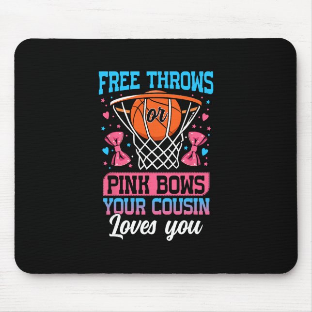 Freiwürfe oder rosa Schleifen Dein Cousin liebt di Mousepad (Vorne)