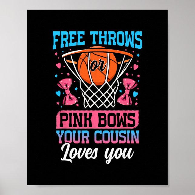 Freiwürfe oder rosa Schleifen Dein Cousin liebt di Poster (Vorne)