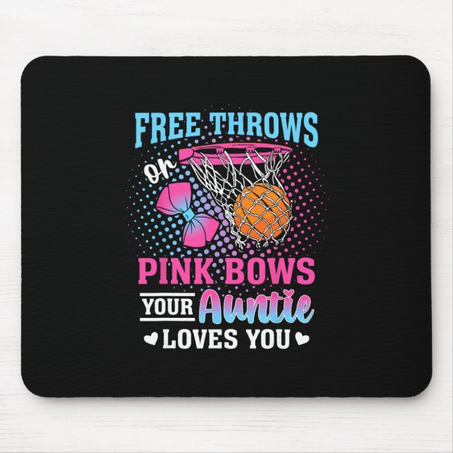 Freiwürfe oder rosa Schleifen Deine Tante liebt di Mousepad (Vorne)