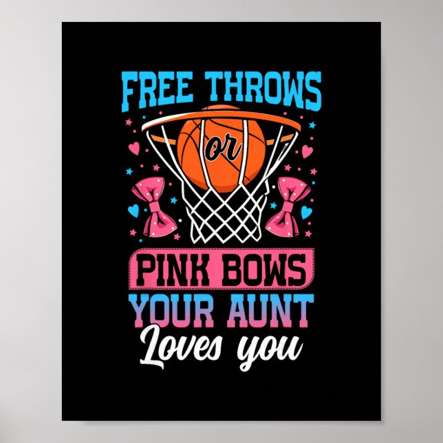 Freiwürfe oder rosa Schleifen Deine Tante liebt di Poster (Vorne)