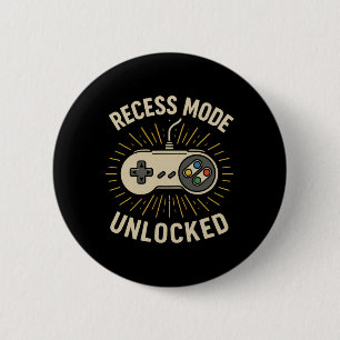 Freizeit-Modus freigeschaltet Retro-Schul-Gamer-Co Button
