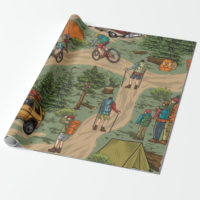 Freizeit Vintage nahtlose Muster mit h Geschenkpapier (Ungerollt)