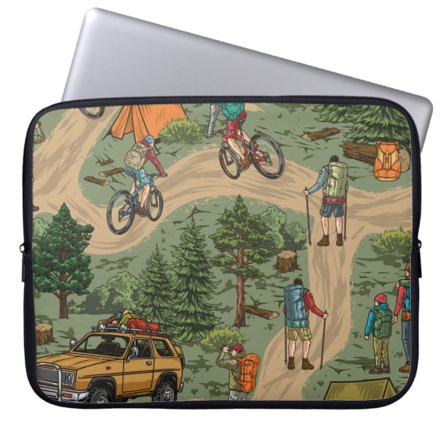 Freizeit Vintage nahtlose Muster mit h Laptopschutzhülle (Vorderseite)