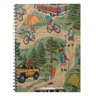 Freizeit Vintage nahtlose Muster mit h Notizblock