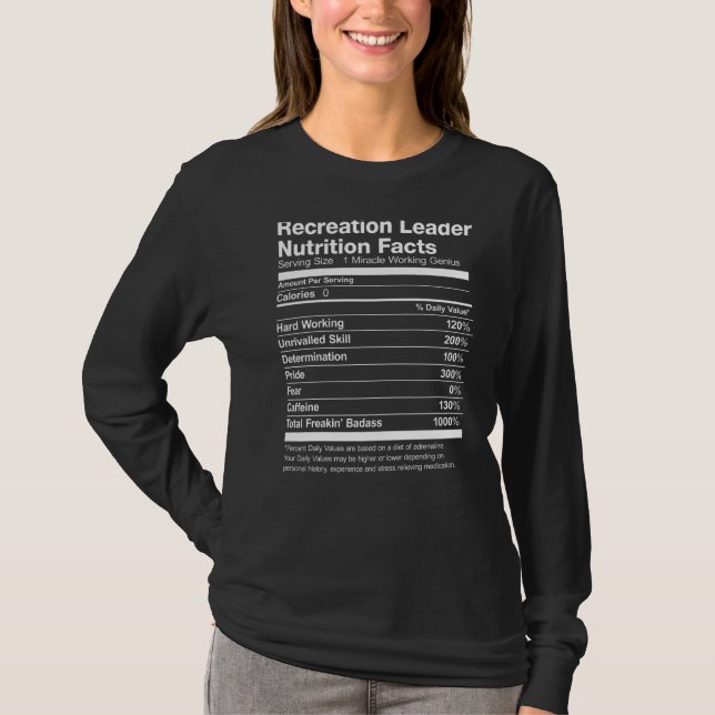 Freizeitführer Ernährung Fakten Funny T-Shirt (Vorderseite)