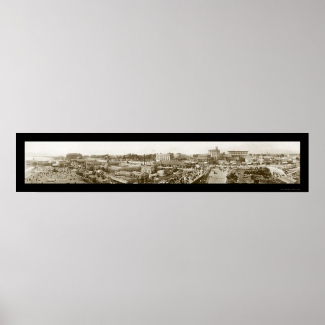 Freizeitgestaltung Long Beach Foto 1908 Poster (Vorne)