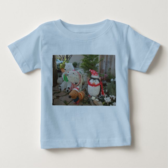 Freizeitspielzeug-Pinguin, Eisbär und Rentiere Baby T-shirt (Vorderseite)
