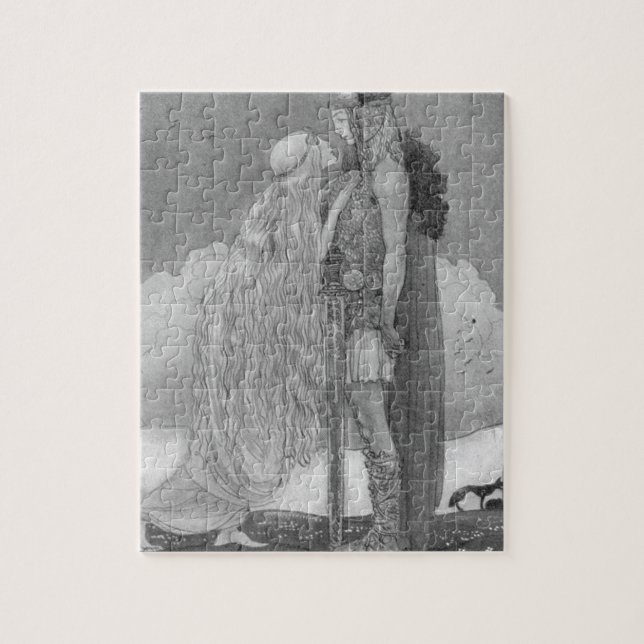 Freja und Svipdag durch John Bauer Puzzle (Vertikal)