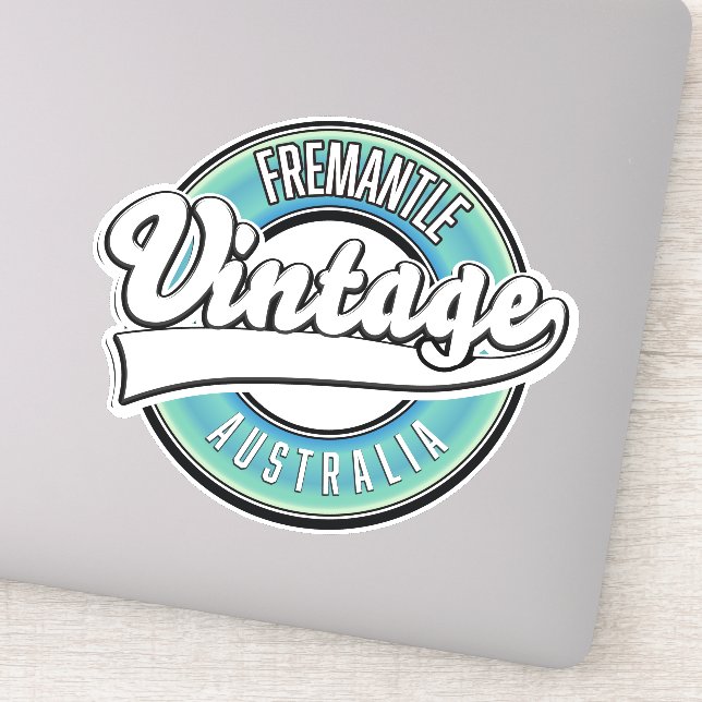 Fremantle australia Vintages Logo. Aufkleber (Detail)