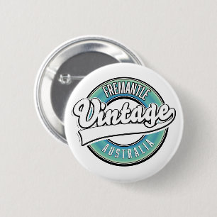 Fremantle Australien Vintage Style Logo. Button