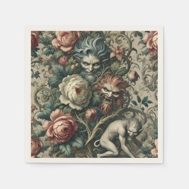 Fremde im Park at Night - Gotisch Viktorianisch Serviette (Vorderseite)