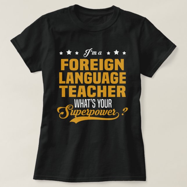 Fremdsprachenlehrer T-Shirt (Design vorne)