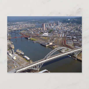 Fremont Bridge in Portland Oregon. Postkarte