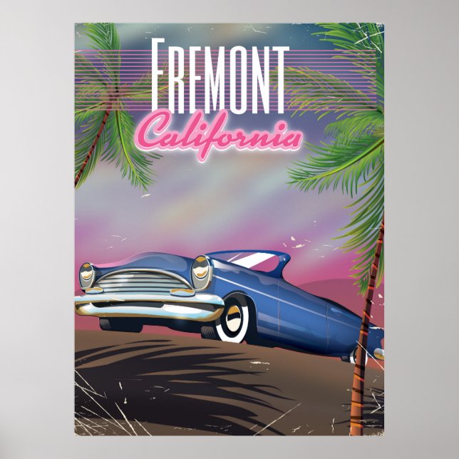 Fremont California Reiseplakat Poster (Vorne)
