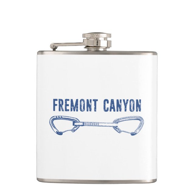 Fremont Canyon Wyoming Klettern Quickdraw Flachmann (Vorderseite)