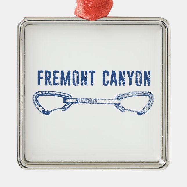 Fremont Canyon Wyoming Rock Climbing Quickziehung Ornament Aus Metall (Vorne)