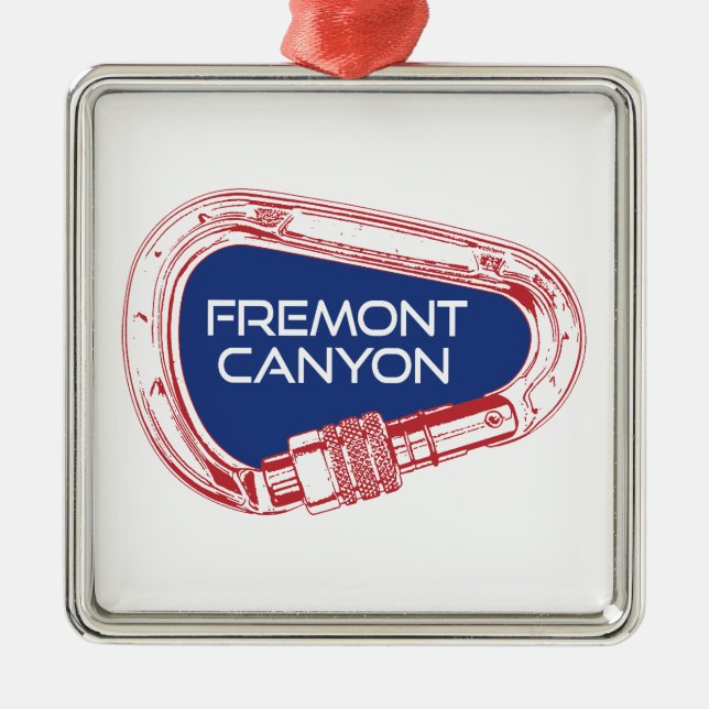 Fremont Canyon Wyoming Rock Klettersteig Carabiner Ornament Aus Metall (Vorne)