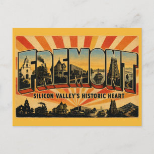 Fremont Kalifornien Silicon Valley Herz Vintage  Postkarte