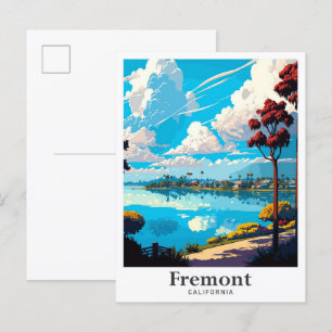 Fremont Kalifornien Vintage-Reiseporträt Postkarte