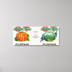 Fremont, NebraskaTrail Pumpkin kann Label Leinwanddruck