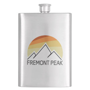 Fremont Peak Wyoming Retro Flachmann