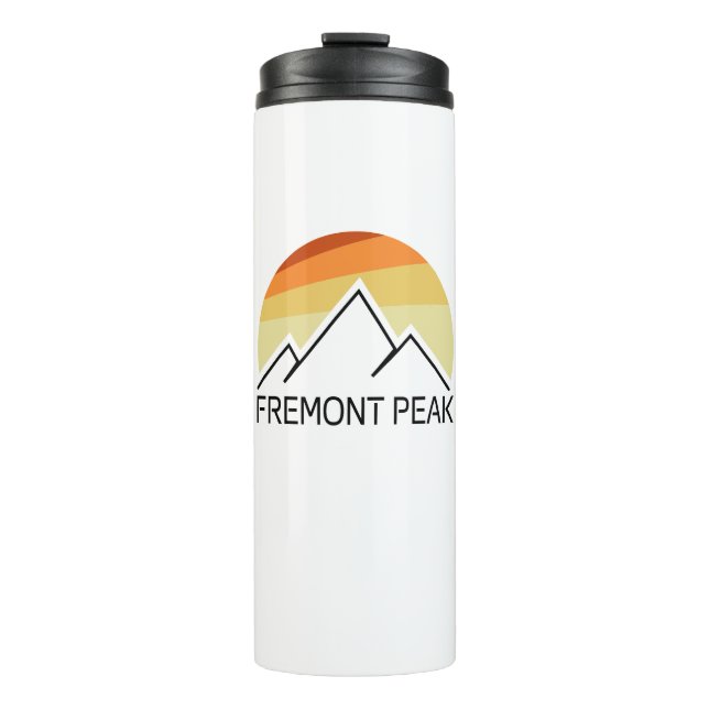Fremont Peak Wyoming Retro Thermosbecher (Vorderseite)