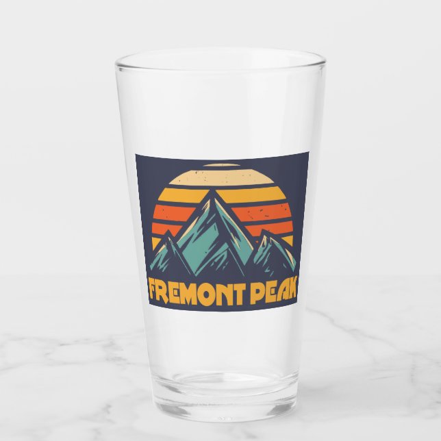 Fremont Peak Wyoming Retro Türkis Glas (Vorderseite)