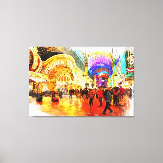 Fremont Street Experience Las Vegas Canvas Print Leinwanddruck (Vorderseite)
