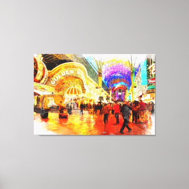 Fremont Street Experience Las Vegas Canvas Print Leinwanddruck (Vorderseite)