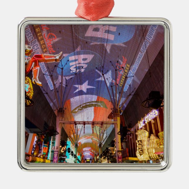 Fremont Street Experience Silbernes Ornament (Vorne)