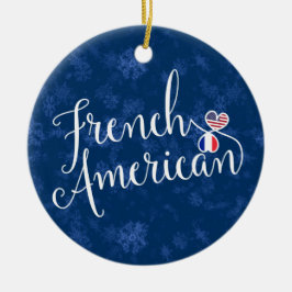 French American Christmas Tree Ornament, Frankreic Keramikornament
