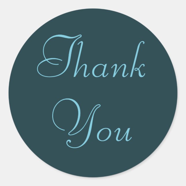 French Aqua Danke Stickers (Vorderseite)