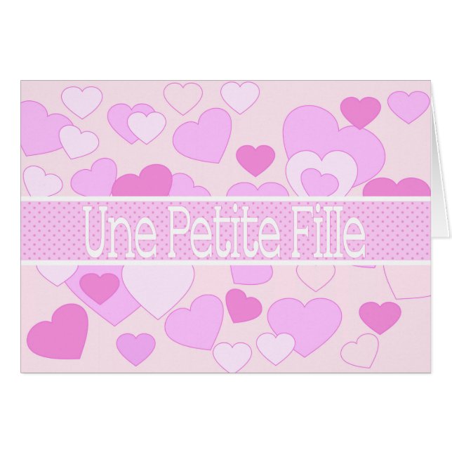 French Baby Girl gratuliert (Vorderseite (Horizontal))