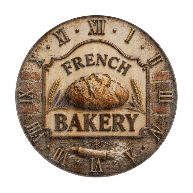 French Bakery Artisan Bread Bread Lover Gift Schneidebrett (Vorderseite)