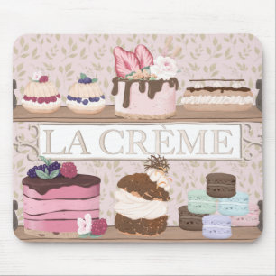 French Bakery Shop Pastries Macarons Tortes Mousepad