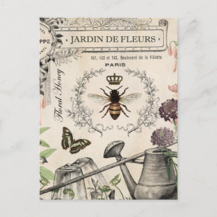 FRENCH BEE GARDEN POSTKARTE