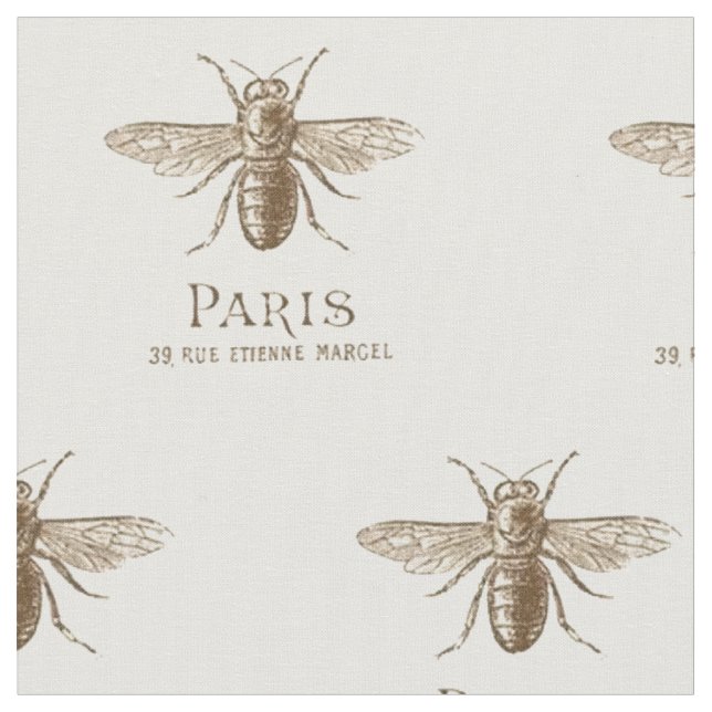 French Bee Paris Vintage Stoff (Nahaufnahme)