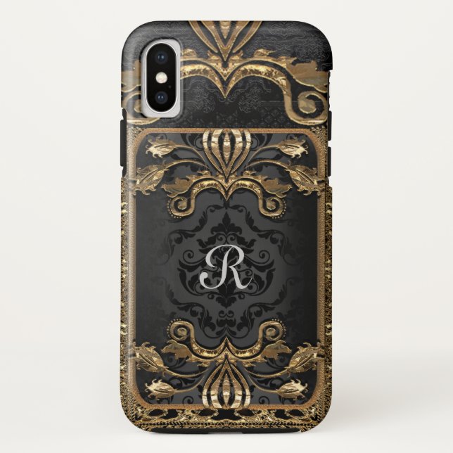 French Bella Elegant Boho Goth Chic Monogram Case-Mate iPhone Hülle (Rückseite)