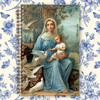 French Blue Madonna Notebook Notizbuch