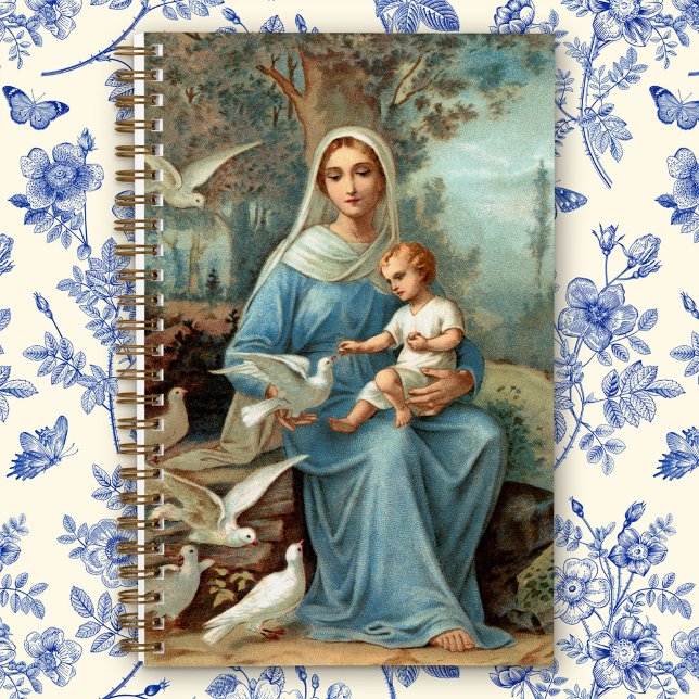 French Blue Madonna Notebook Notizbuch (Von Creator hochgeladen)