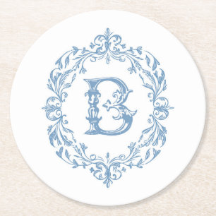 French Blue Mit Monogramm B Untersetzer
