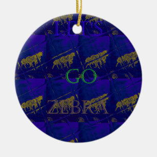 French Blue Safari Lasse Go Zebra Hakuna Matata Keramikornament