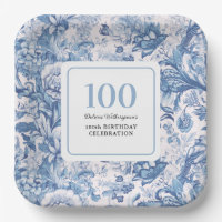 French Blue Toile 100. Geburtstagsfeier
