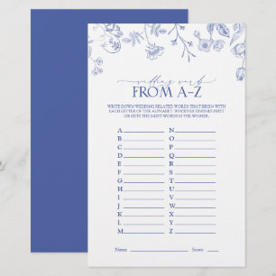French Blue & White Viktorianisch Brautparty Game