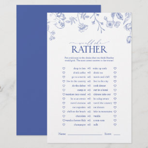 French Blue & White Viktorianisch Brautparty Game