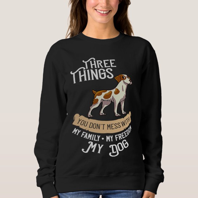 French Brittany Spaniel Puppies Owner Lover 1 Sweatshirt (Vorderseite)