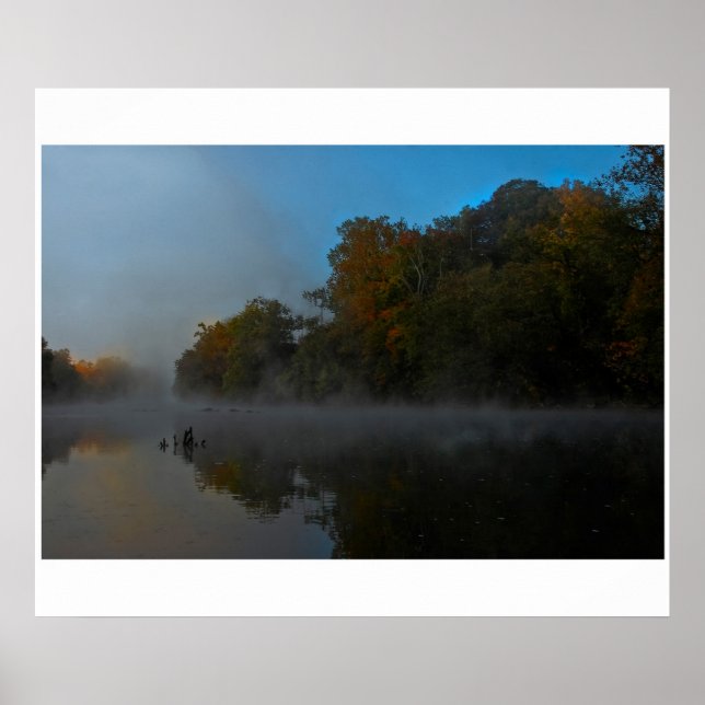 French Broad River Fog Poster (Vorne)