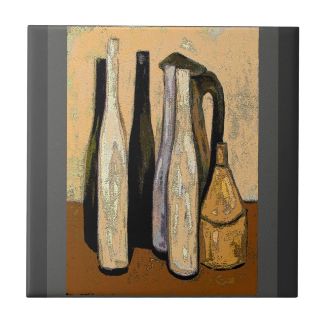 French Brown Jugs Abstrakt Fliese (Vorderseite)